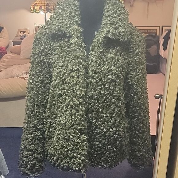 Philosophy green poodle coat sz med - Picture 3 of 11
